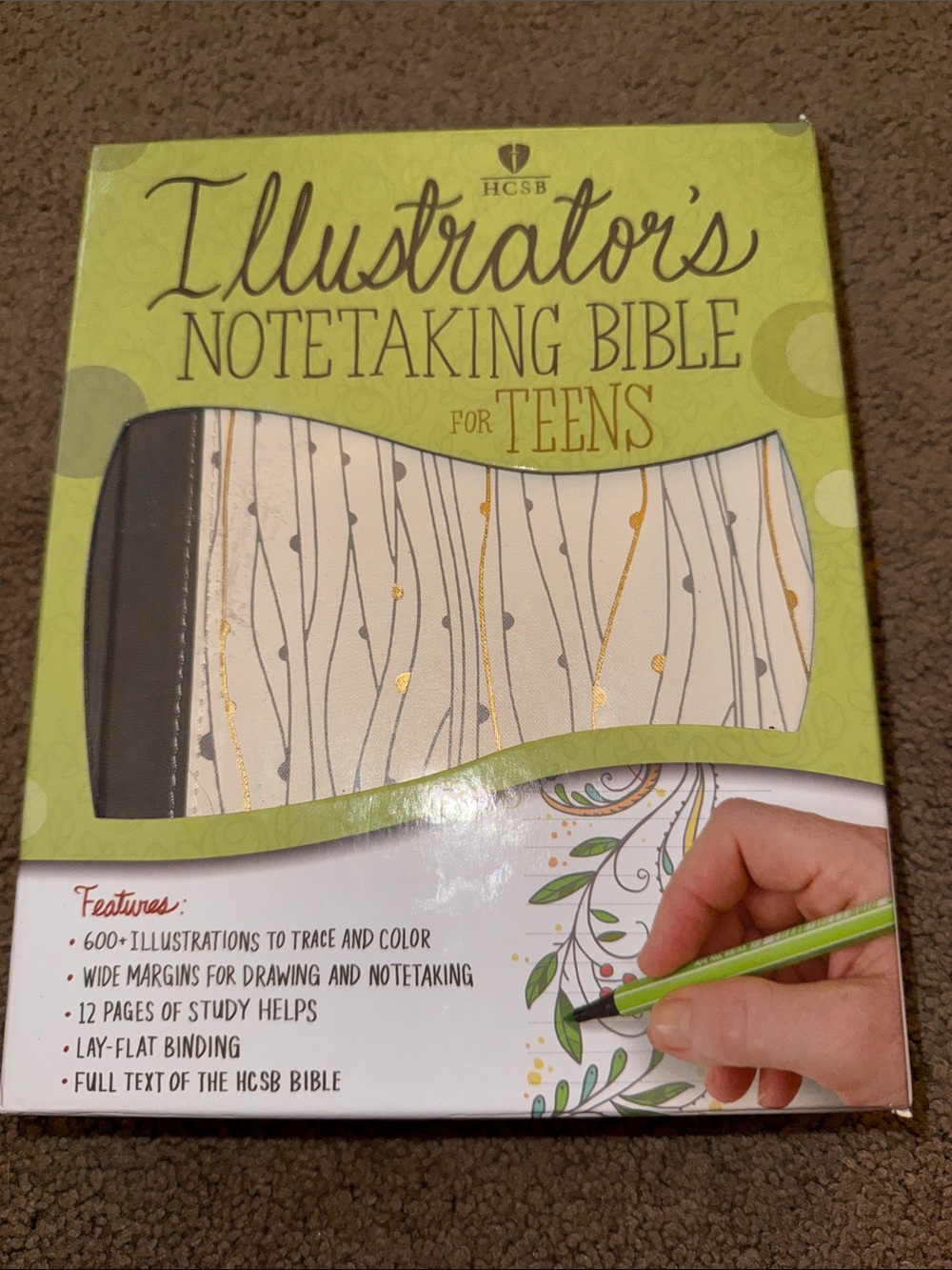 HCSB Illustrator's Notetaking Bible for Teens – faux leather Cover